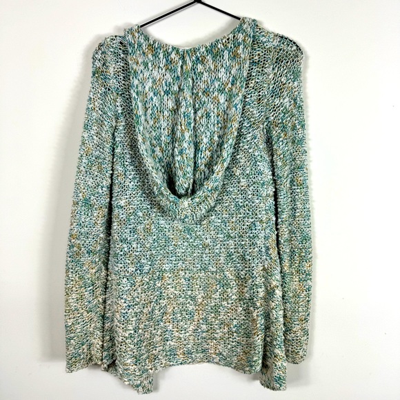 Anthropologie MOTH Hooded Multi Knit Open Cardigan - Picture 2 of 7